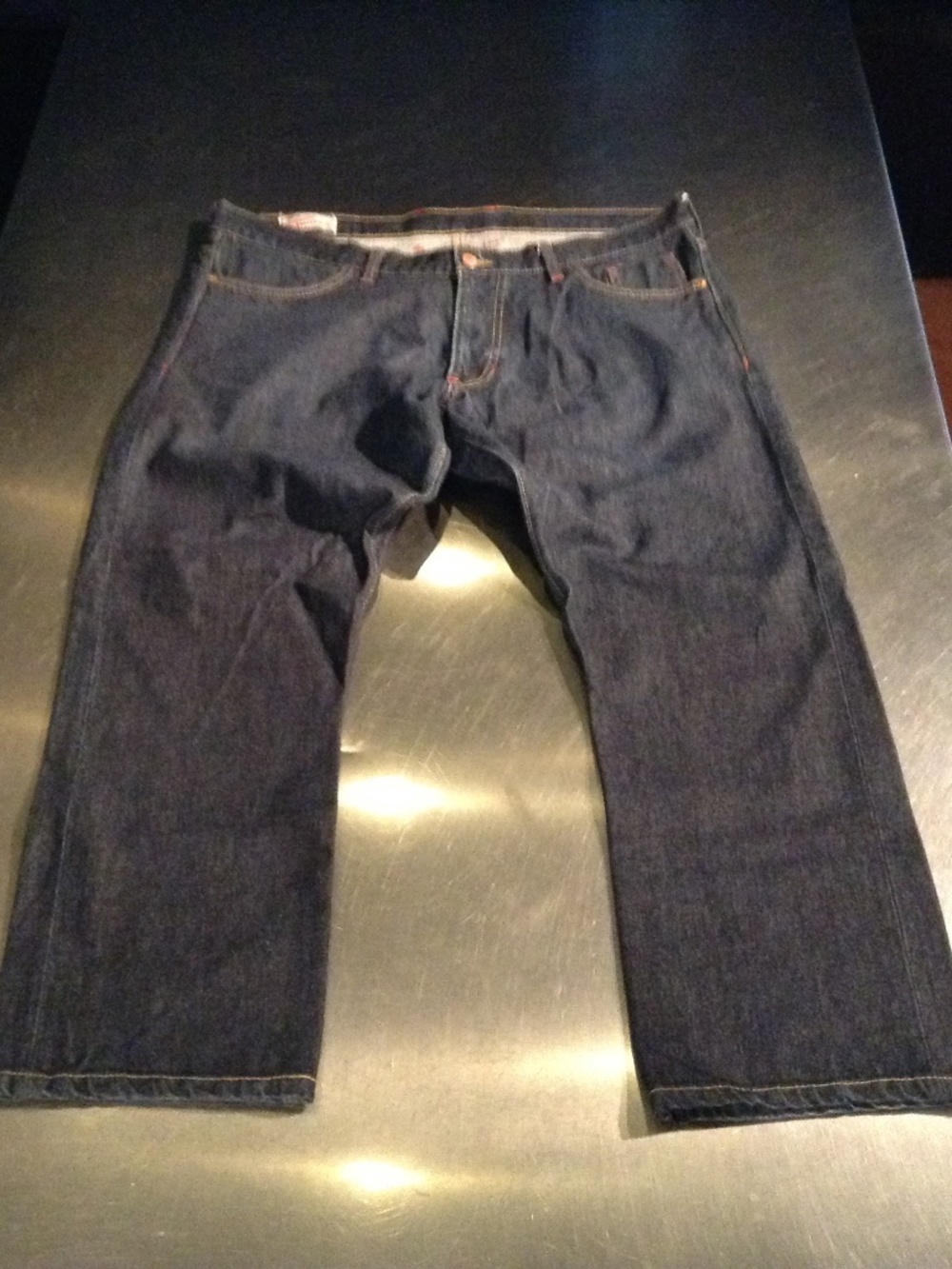 Detroit Denim Co. Jeans Men's 40x28  Raw Zip Fly Straight Hand Made in USA